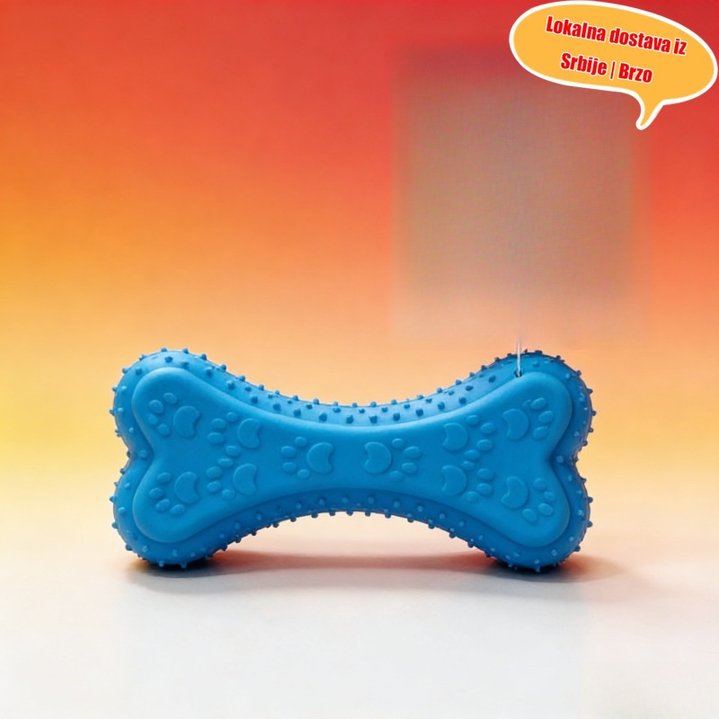Igračke za žvakanje za pse agresivne žvakače, izdržljiva gumena igračka u obliku kosti za zubanje za štence, male i srednje pse