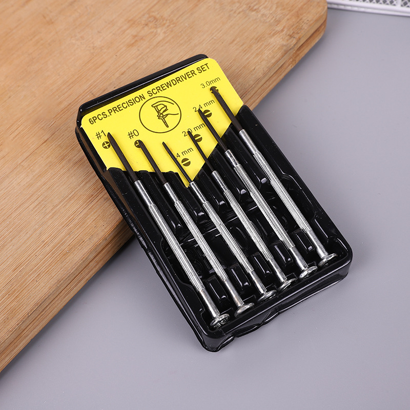 Mini set ravnih i Phillips odvijača sa malim vrhom - Set alata za teške popravke, pogodan za satove, telefone, elektroniku, pametne satove, tablete, kućne DIY projekte - Plastika/Metal