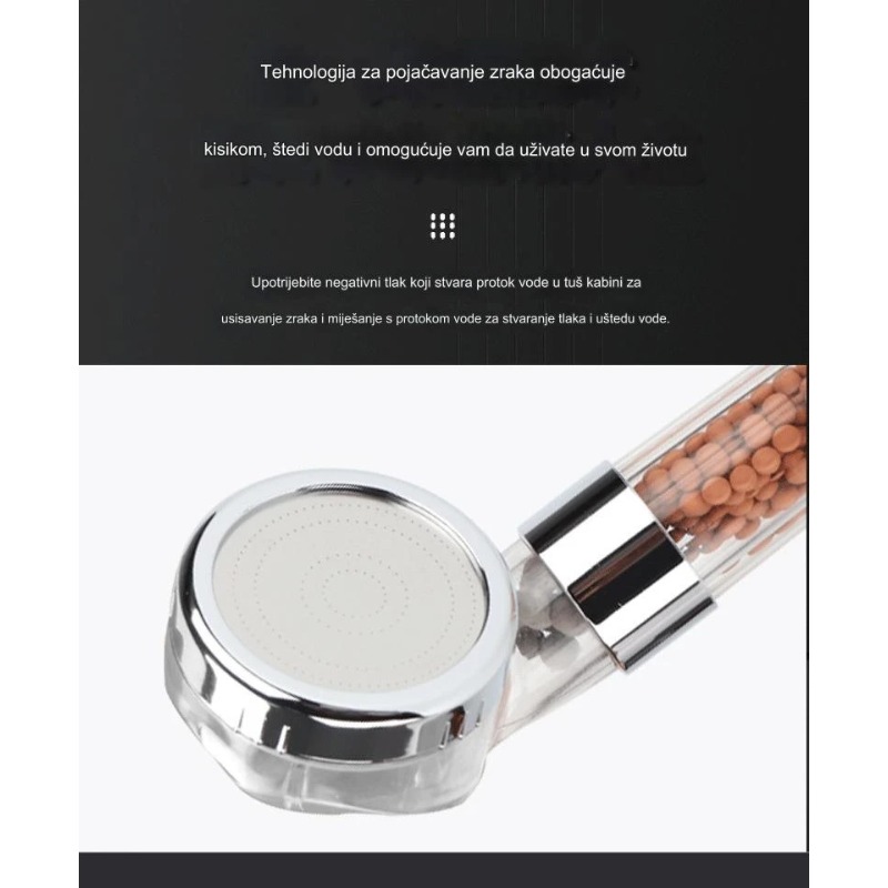 Odvojiva ručna glava tuša | Visoki pritisak, mlaznica sa jednom funkcijom, montaža na plafon