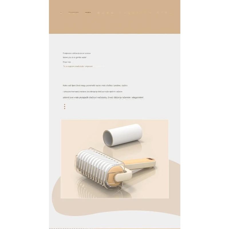 Valjak četka za čišćenje prašine za kućnu upotrebu, sa odvojivom dugom drškom, dizajniran za lako uklanjanje dlaka i prašine sa daškom elegancije