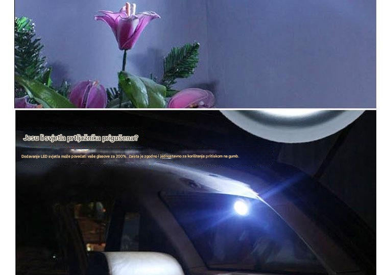 Kreativna Plafonjera sa Kontrolom na Dodir za Čitanje u Autu, Gepek, Ormar, Spavaću Sobu | Nerđajući Čelik, 5V Napajanje Baterijom, Baterija Nije Uključena