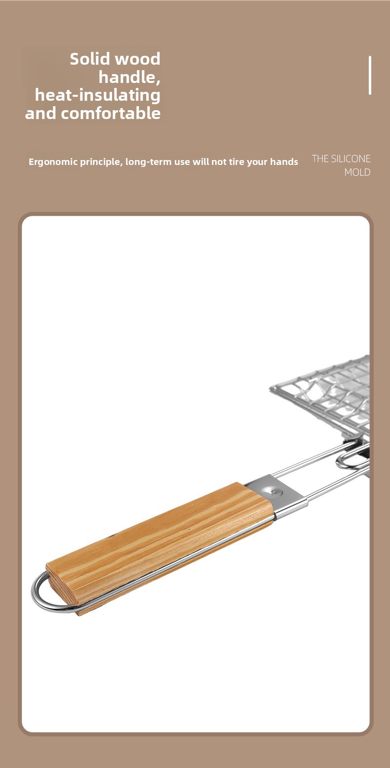 1 komad sklopivog, čvrstog roštilja sa velikim kapacitetom, idealnog za pečenje piletine, sa nelepljivom ručkom, kuhinjski roštilj