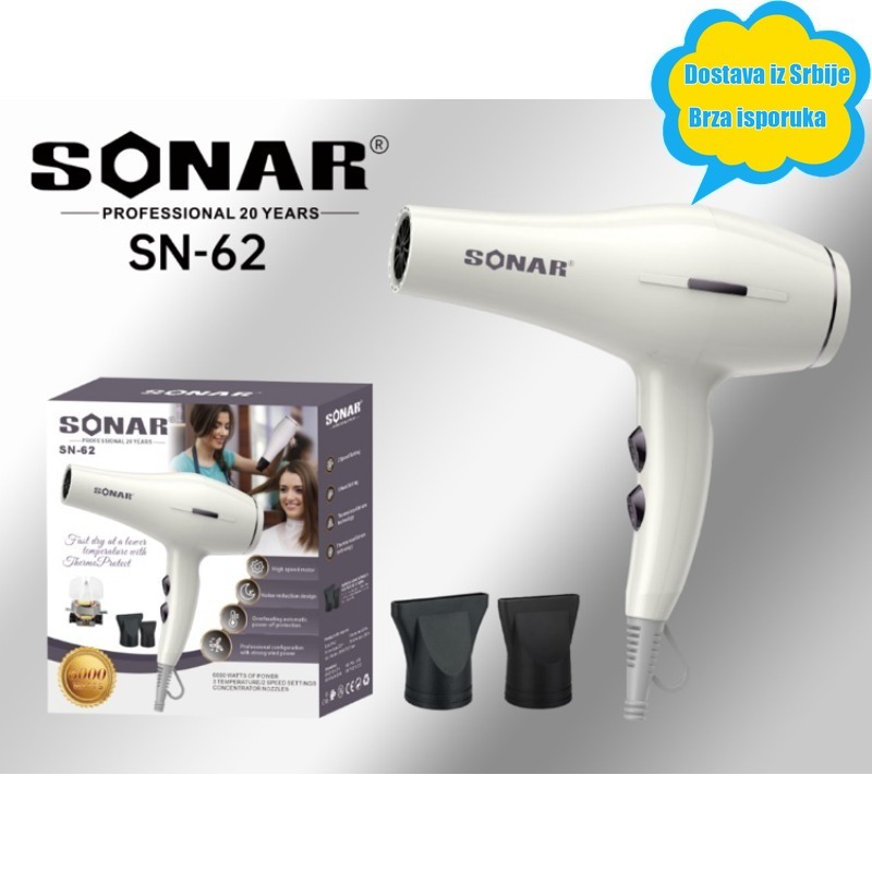 Profesionalni fen za kosu za salon i kućnu upotrebu - Visokosnažni negativni joni za brzo sušenje, tihi rad, evro-britanski standard, bezčetkasti motor, bez potrebe za baterijom