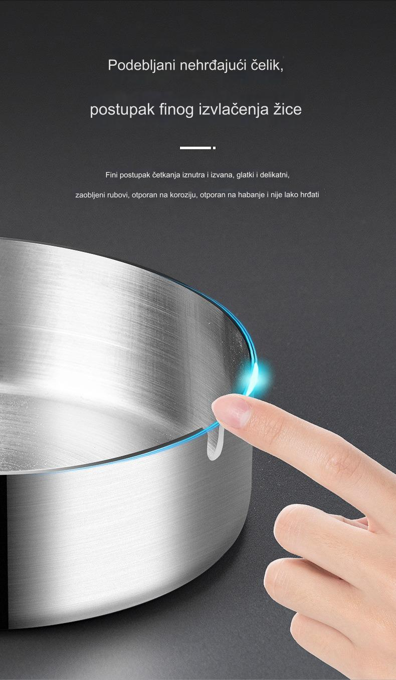 Teška vetrootporna pepeljara od nehrđajućeg čelika - sa držačem za cigarete i cigare, debela za otpornost na vetar, izdržljiva (model nije specificiran)