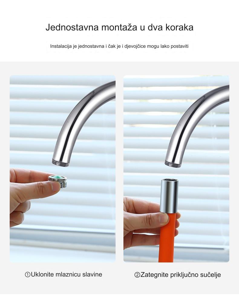 Setovi kupatilskog pribora - Produžetak slavine otporan na prskanje sa univerzalnim filterom, kombinacija kuhinjskog creva za tuširanje, filter za vodu za slavinu u kupatilu, filter za slavinu za vodu, filter za vodu za kupatilo