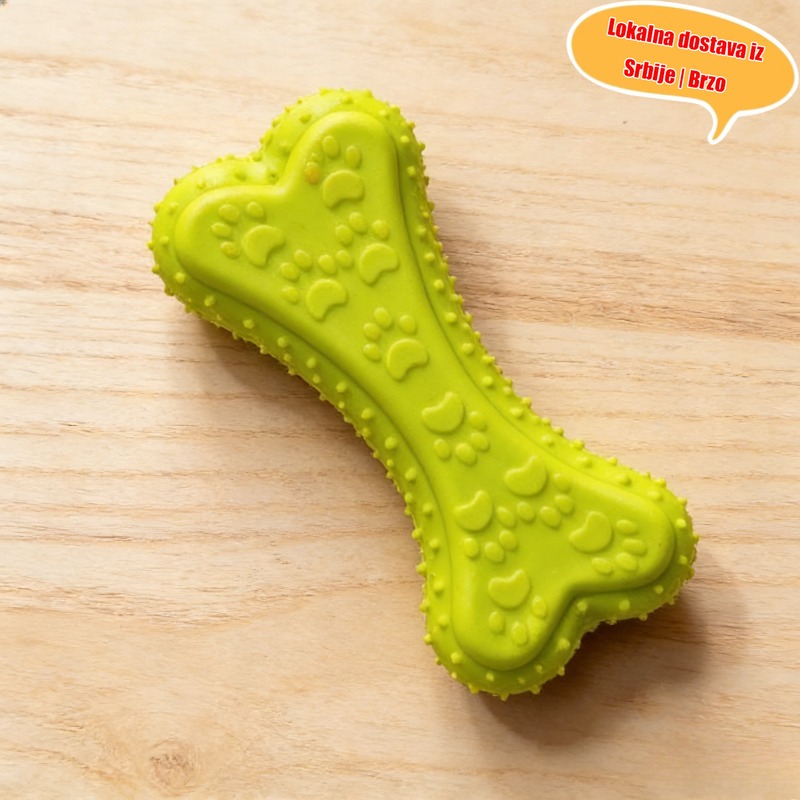 Igračke za žvakanje za pse agresivne žvakače, izdržljiva gumena igračka u obliku kosti za zubanje za štence, male i srednje pse