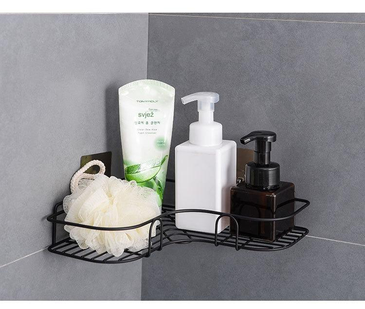 Samolepljivi Multifunkcionalni Tripod Zidni Nosač za Odlaganje - Organizator za Kupatilo, Kuhinju i Toalet koji Štedi Prostor sa Podesivim Policama, Bez Bušenja, Čvrst Moderan Dizajn za Peškire, Toaletne Potrepštine, Kozmetiku i Sredstva za Čišćenje - Idealan za