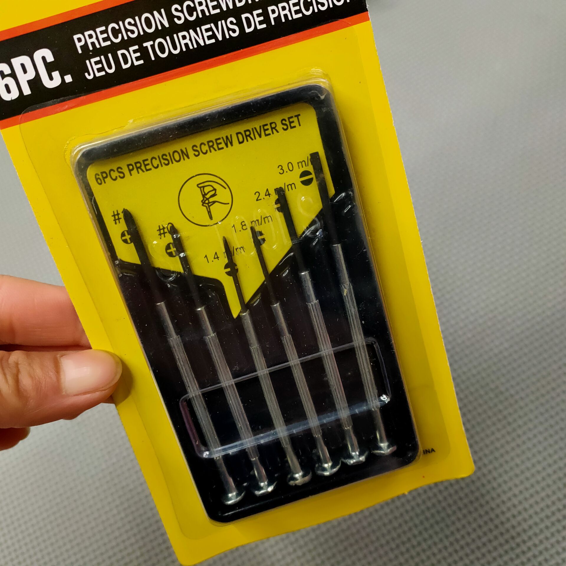 Mini set ravnih i Phillips odvijača sa malim vrhom - Set alata za teške popravke, pogodan za satove, telefone, elektroniku, pametne satove, tablete, kućne DIY projekte - Plastika/Metal