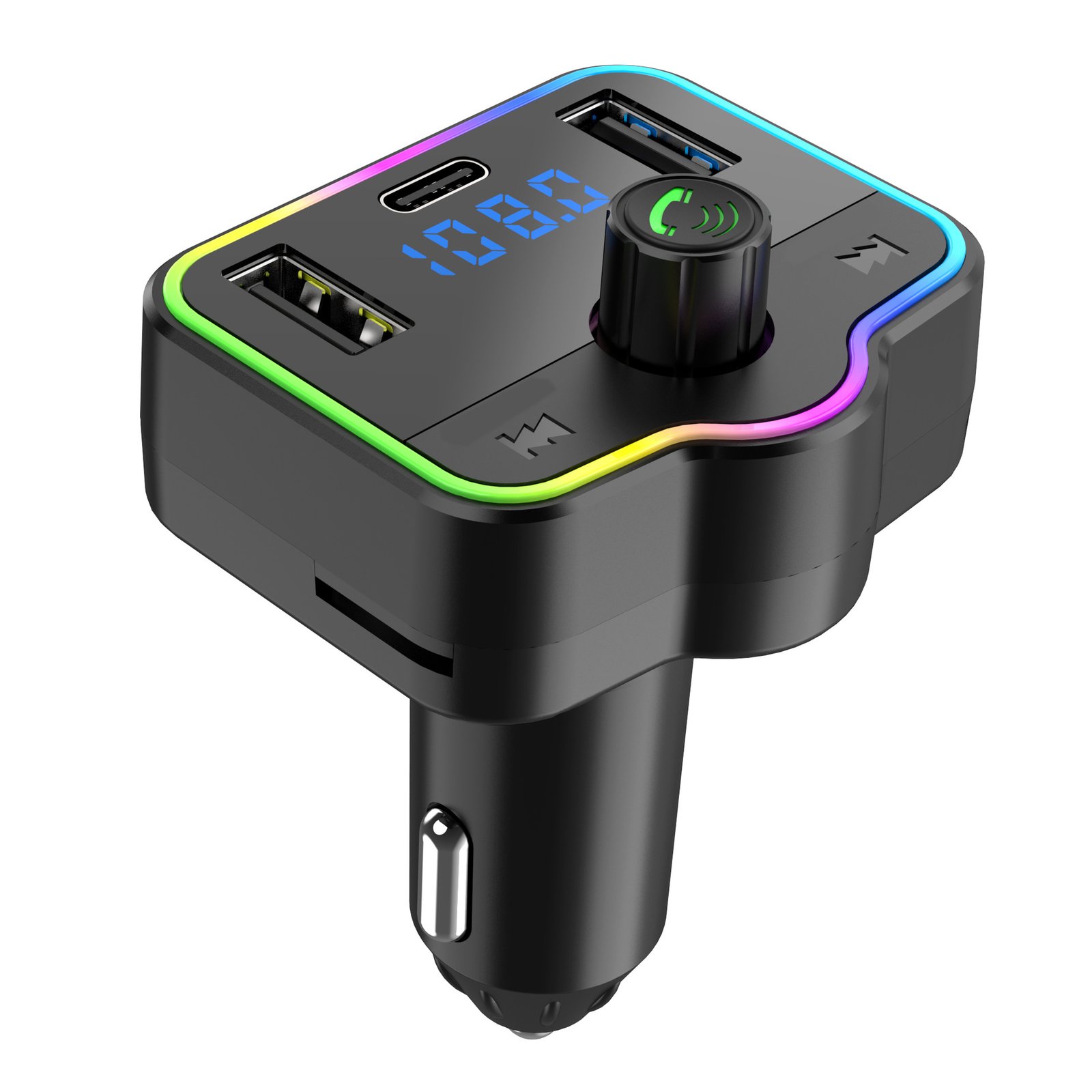 M43/M46 Bežični Auto MP3 Plejer sa 5.0 Čipom, Podrška za USB/SD/TF Kartice, FM Transmiter, Plug & Play, Ekran u Boji, Hands-Free Pozivanje, Glasovna Kontrola, Kompatibilan sa Pametnim Telefonima/Tabletima, USB Napajanje (Nije Potrebna Baterija) - Sistem za Zabavu u Automobilu