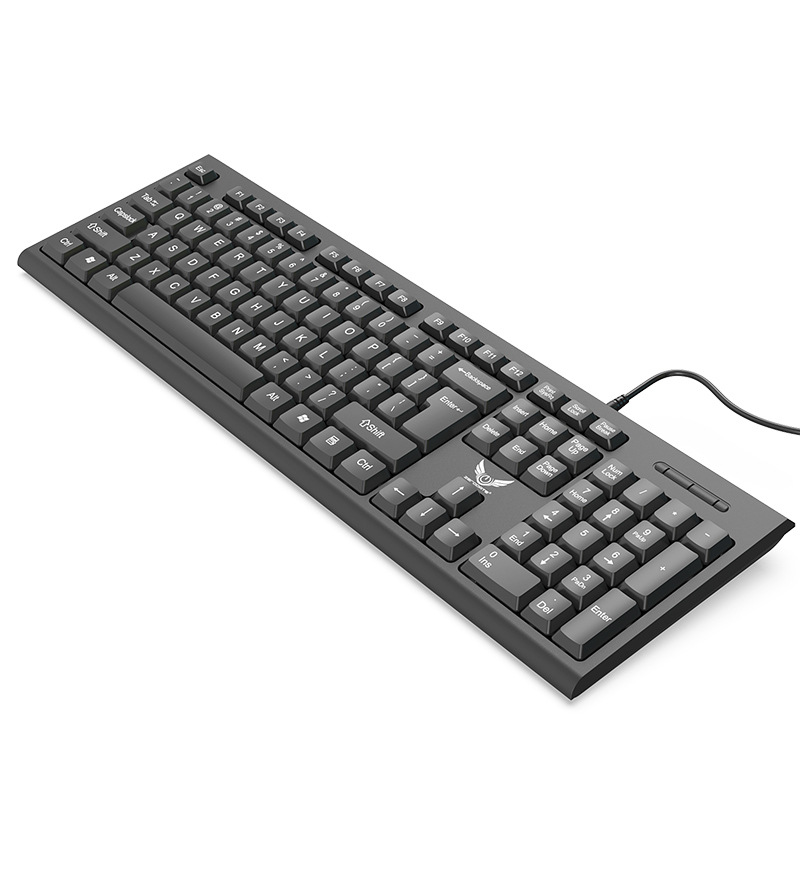 Uska Žična USB Tastatura za Poslovnu Kancelariju Kućnu Upotrebu Kompatibilna sa Desktop PC računarima, Ergonomski Dizajnirana Tastatura, Račuka Tastatura, Kompaktna Tastatura, Elegantan Dizajn, Izdržljive Tipke, Čvrsta Konstrukcija, USB Tipkanje