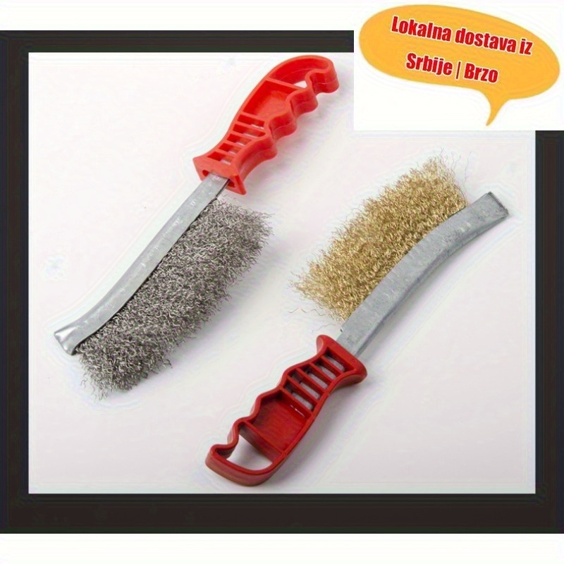 Žičana četka sa ručkom, alat za čišćenje, žičana četka nož, četka za uklanjanje rđe za roštilje, industrijska žičana četka za čišćenje