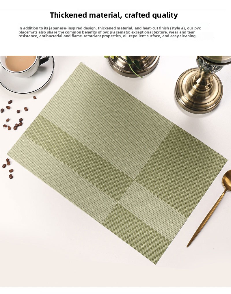 4 ili 6 komada dijagonalnih podmetača za sto od vinila, pravougaoni, perivi, elegantni, za unutrašnju i spoljašnju upotrebu, PVC podmetači za kuhinju i trpezariju