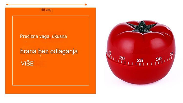 Multifunkcionalni kuhinjski tajmer za precizno kuvanje i učenje | Mehanički podsetnik sa glasnim i jasnim alarmom, hromirani materijal, nije potrebna struja