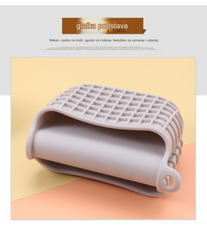 Rukavice za rernu otporne na toplotu sa neklizajućim silikonskim rešetkama | Silikonski materijal, isključivo ručno pranje za pečenje i kuvanje