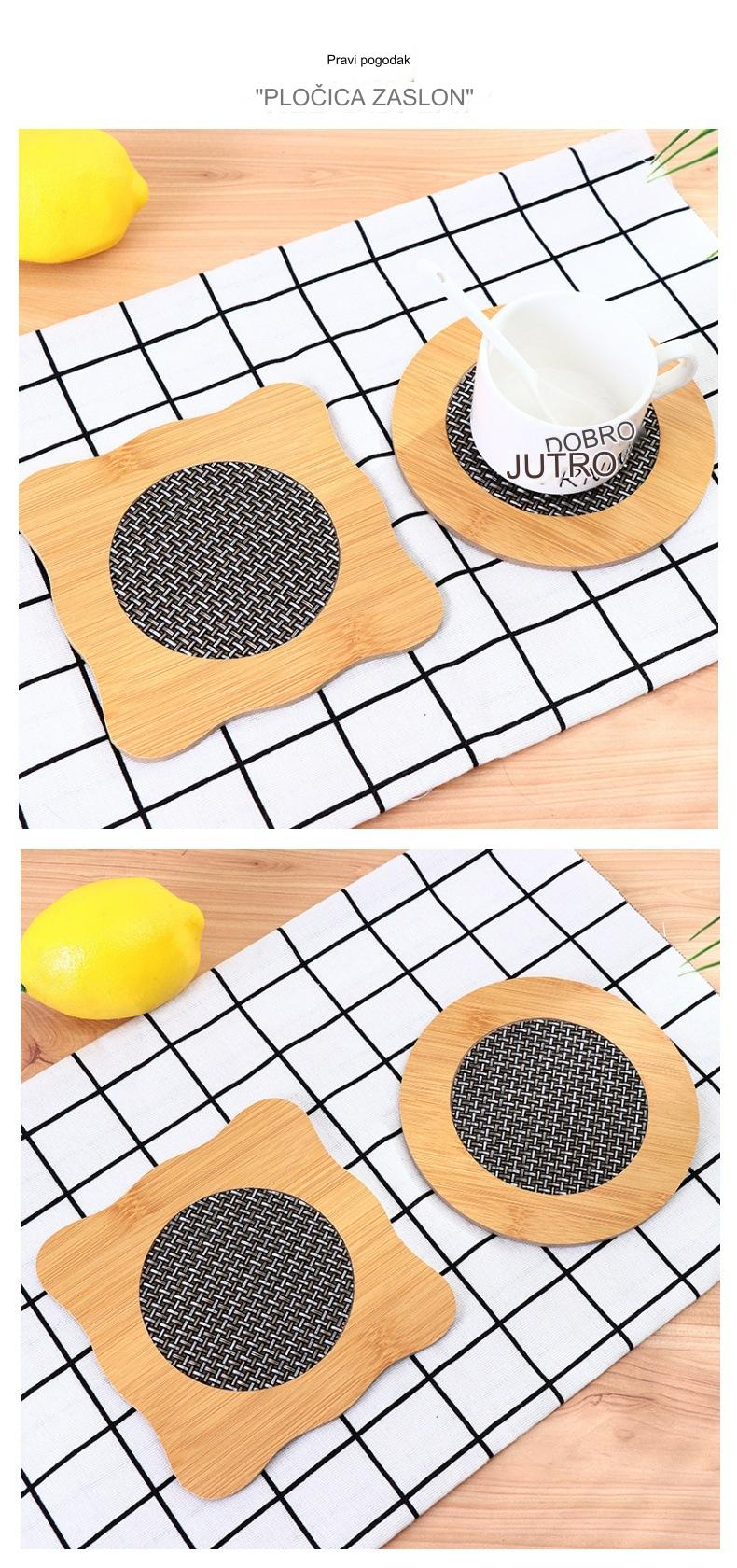 Drveni zaštitnici za stolove - neklizajuće i toplotno otporne podmetače i podloške, debeli toplotni izolacioni jastučići pogodni za trpezu, kancelariju, kafić - izdržljiva zaštita za drvo i površine stolova