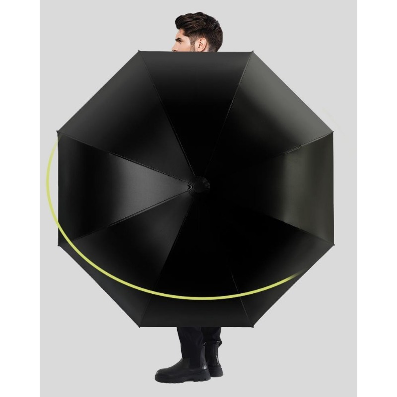 Veliki ravni kišobran sa dugom drškom, vodootporan, pogodan za golf.