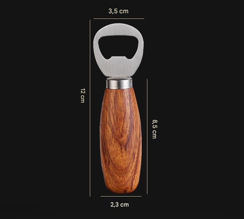 Vertikalni otvarač za vinske čepove i flaše od nerđajućeg čelika i punog drveta - Elegantna ružičasto zlatna završnica, višenamenski otvarač za čepove sa polugom, izdržljiv dizajn otporan na rđu za vino, pivo, šampanjac - Idealan za kuću, restorane, barove