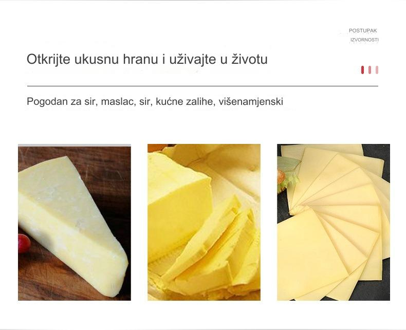 Višenamenski nož za puter, sekač za sir i sekač za foie gras - 304 nerđajući čelik sa sistemom za sečenje/rezanje za namaze, mekane sireve, foie gras - Profesionalni i za ploče sa suhomesnatim proizvodima, deserte, pripremu obroka