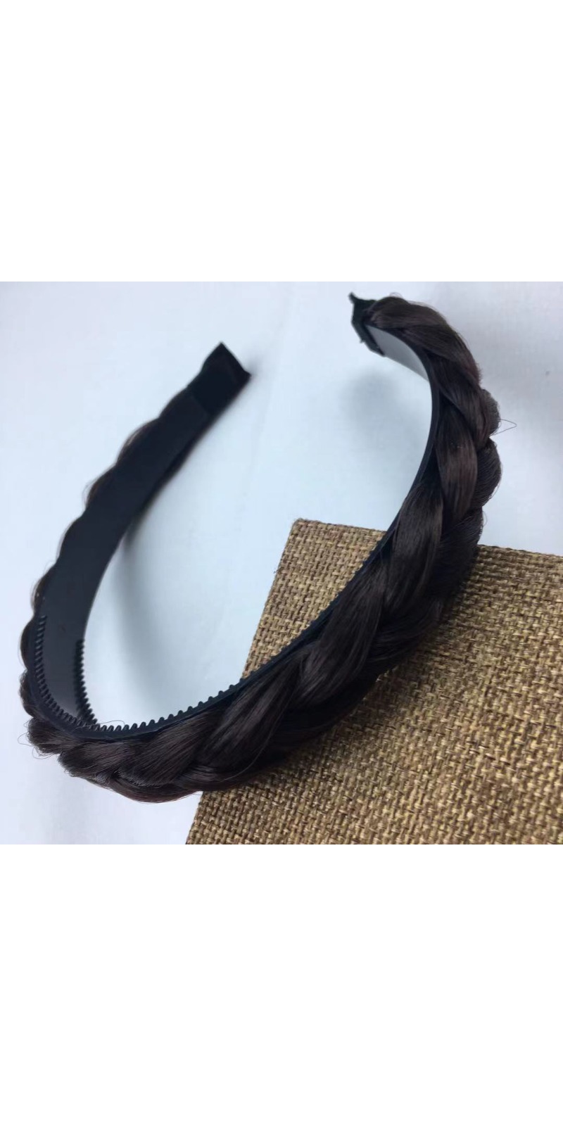 Korejski Nakit Uvrnuta Pletenica sa Zupcima Neklizajuća Traka za Kosu | Široka Ivica Pritisni Ukosnica za Kosu za Odrasle Žene, Plastični Materijal