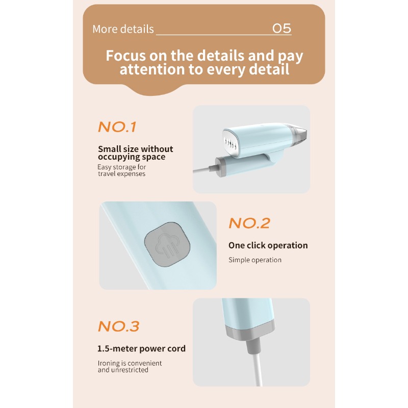 Ručna pegla za veš | Prenosiva mini električna pegla za studente, za kućnu upotrebu sa nepunjivom 9V baterijom