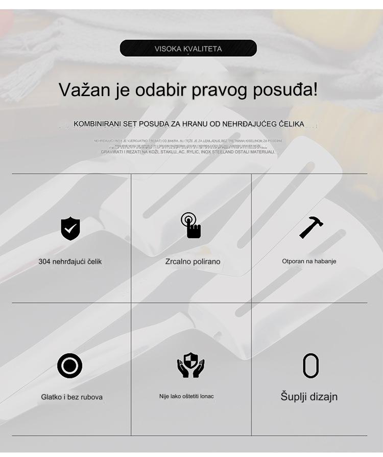 304 Nerđajući Čelik Korejski BBQ Klip sa Ne-Klizajućom Drškom - Izdržljivi Korejski Roštilj Klip za Fiksiranje Mesa, Povrća, Knedli | Kompatibilan sa Korejskim Roštiljima, Štednjacima, Pećnicama (Nije za direktno korišćenje)