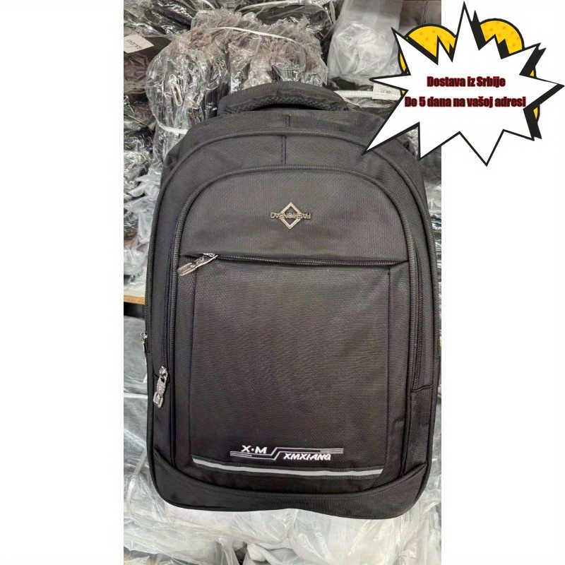 Novi za učenike sa visokim kvalitetom i pregradama za laptop, podstavljenim naramenicama i više odeljaka, tamnosivi sa slovima, podesivim džepom na grudima - Izdržljiv za tinejdžere, fakultet, putovanja, svakodnevnu upotrebu, sa točkićima, za putovanje, za fakultet, poslovno ležerni korisnici, praktični džepovi, tematska tema zastava, školske potrepštine