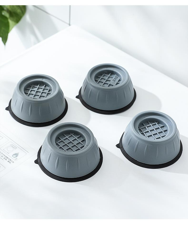 Teške neklizajuće podloge za veš mašine i nameštaj - Sivo/Crne antivibracione stabilizatore sa kompatibilnošću za bubanj/stolicu/sto/frizider, za vibracije uređaja (Izdržljive višenamenske podloge)