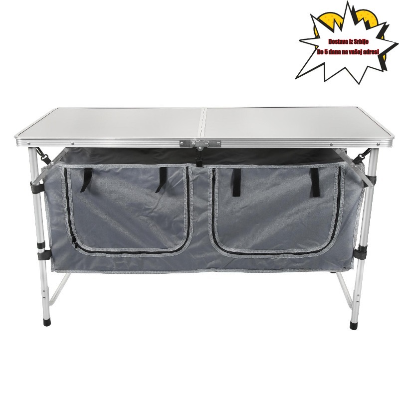 Uskršnji piknik, kampovanje na otvorenom sa torbom za čuvanje, prenosivi, lagani, multifunkcionalni aluminijumski sklopivi sto
