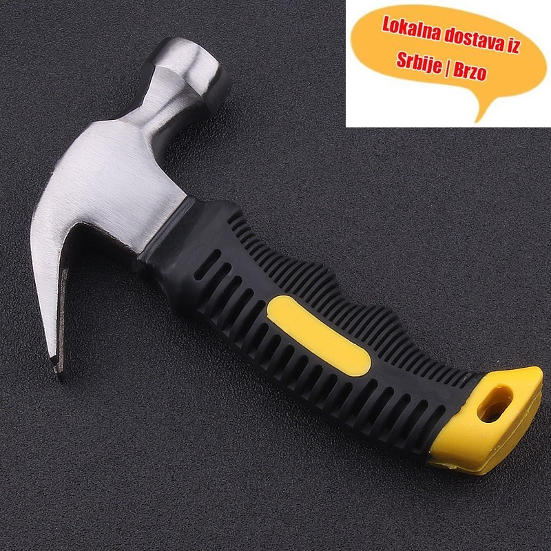 Višenamenski mini čekić od ovčijeg roga - Kompaktan ergonomski dizajn sa protivkliznim držačem, izdržljiva metalna glava za obradu drveta, bušenje eksera i lomljenje prozora automobila - Prenosivi alat za preživljavanje u kući, uradi sam projekte, hitne situacije