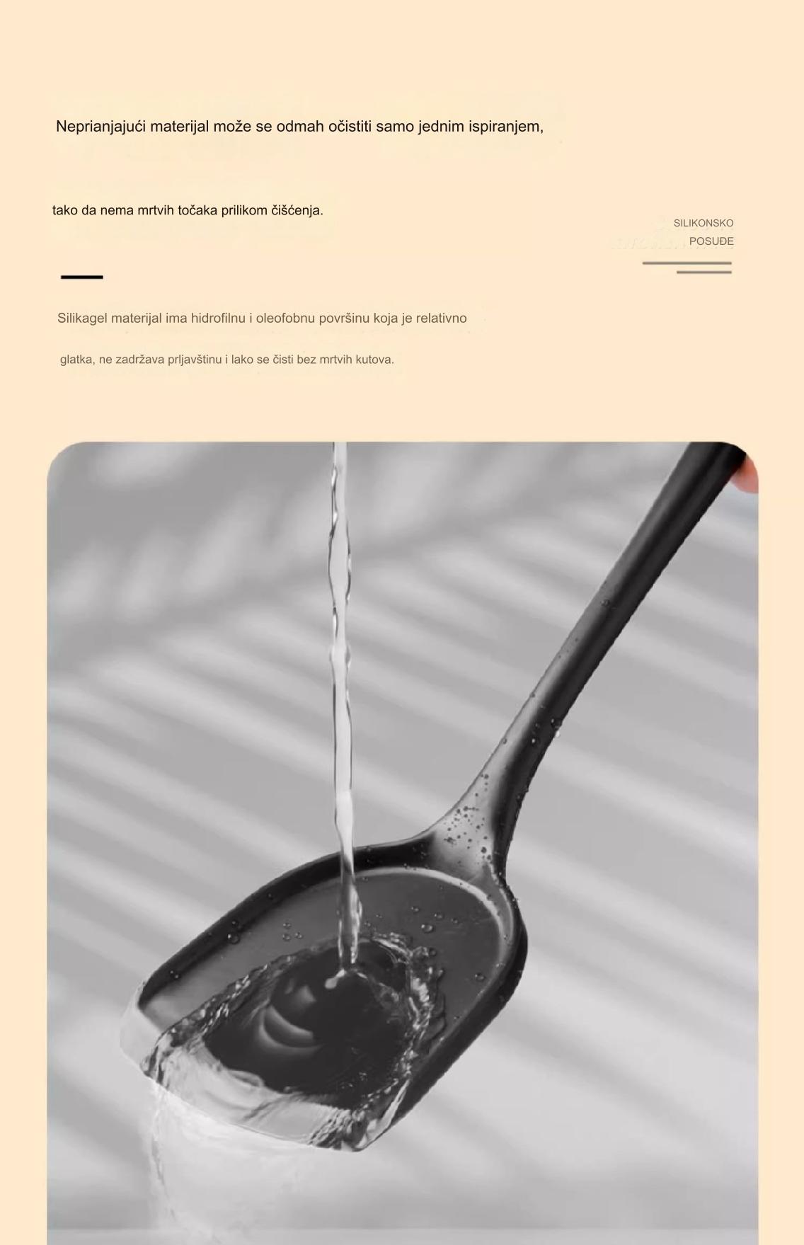 Set silikonskih lopatica otpornih na toplotu, nelepljivih, sa ergonomskom drškom i rupom za kačenje - Izdržljivi set kuhinjskog pribora, crveni i dizajn, neklizajuća drška, pogodno za pranje u mašini za sudove - Uključuje lopaticu za prženje, lopaticu sa rupama, okretanje, kašiku, strugač - Idealno za prženje