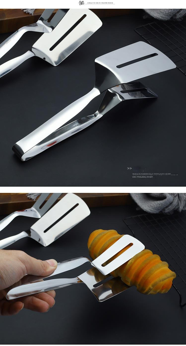 304 Nerđajući Čelik Korejski BBQ Klip sa Ne-Klizajućom Drškom - Izdržljivi Korejski Roštilj Klip za Fiksiranje Mesa, Povrća, Knedli | Kompatibilan sa Korejskim Roštiljima, Štednjacima, Pećnicama (Nije za direktno korišćenje)