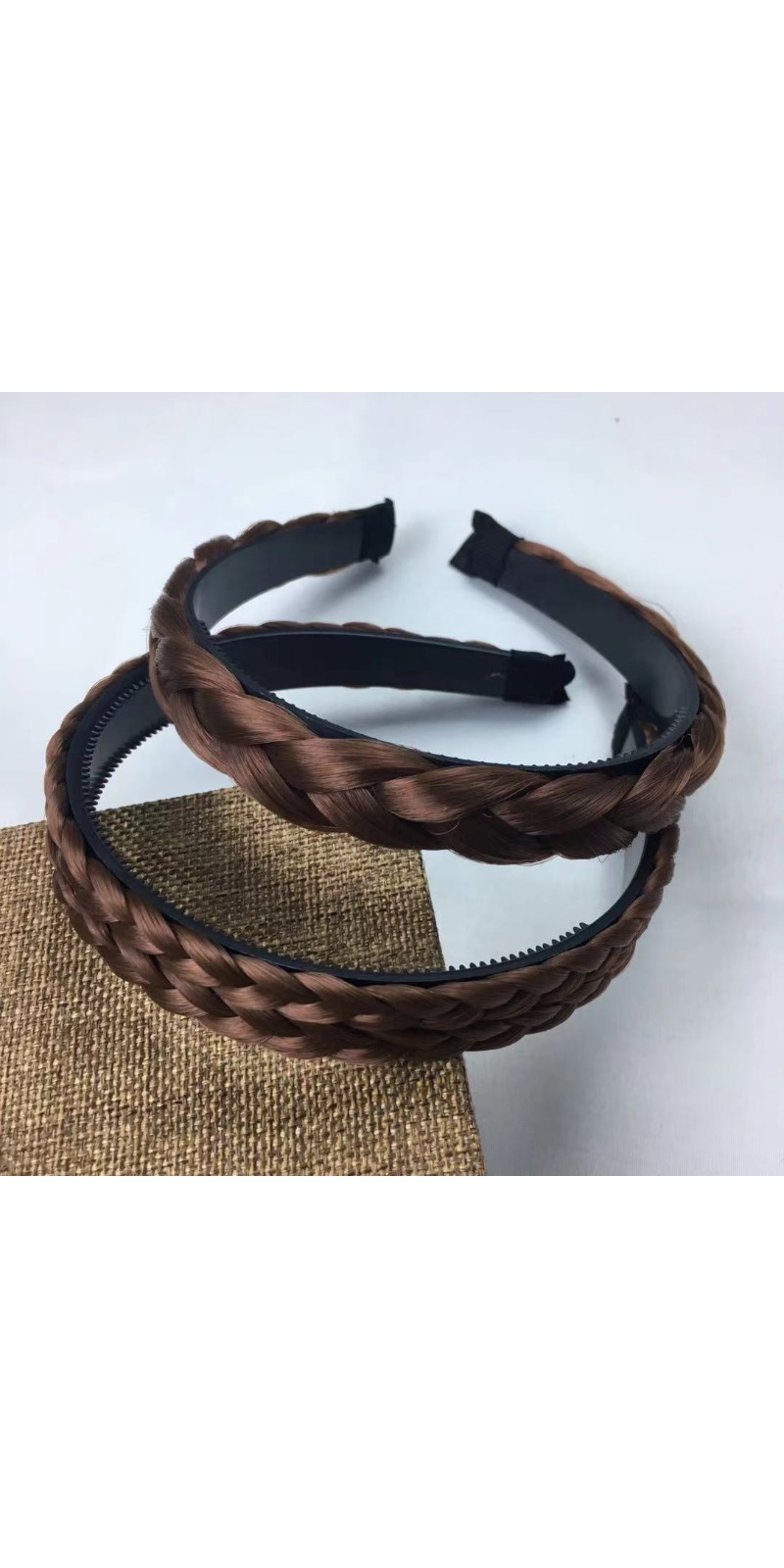 Korejski Nakit Uvrnuta Pletenica sa Zupcima Neklizajuća Traka za Kosu | Široka Ivica Pritisni Ukosnica za Kosu za Odrasle Žene, Plastični Materijal