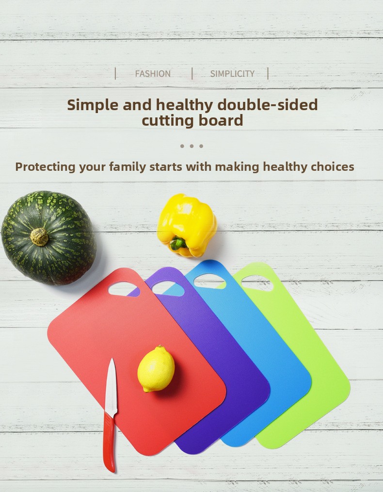 Set od 2 komada, plastične daske za sečenje za kuhinju 20*30cm, ekstra debele fleksibilne podloge za sečenje za kuvanje, neklizajuća daska za sečenje sa obojenim ikonama hrane i ručkama za lako držanje, kuhinjski pribor, pribor za studentske domove, kuhinjski dodaci