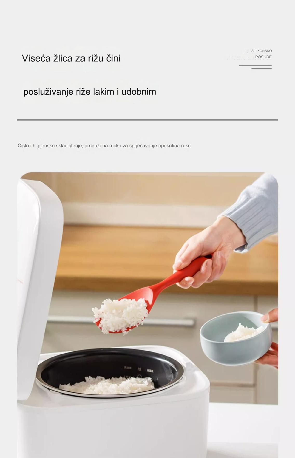 Set silikonskih lopatica otpornih na toplotu, nelepljivih, sa ergonomskom drškom i rupom za kačenje - Izdržljivi set kuhinjskog pribora, crveni i dizajn, neklizajuća drška, pogodno za pranje u mašini za sudove - Uključuje lopaticu za prženje, lopaticu sa rupama, okretanje, kašiku, strugač - Idealno za prženje