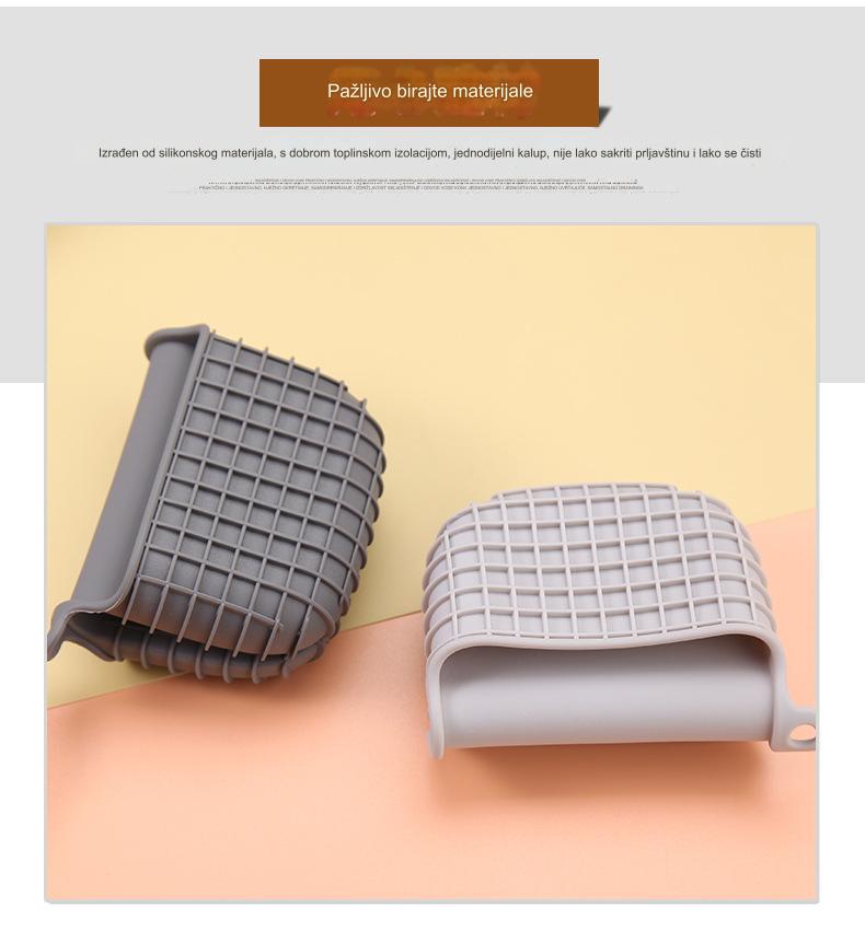 Rukavice za rernu otporne na toplotu sa neklizajućim silikonskim rešetkama | Silikonski materijal, isključivo ručno pranje za pečenje i kuvanje