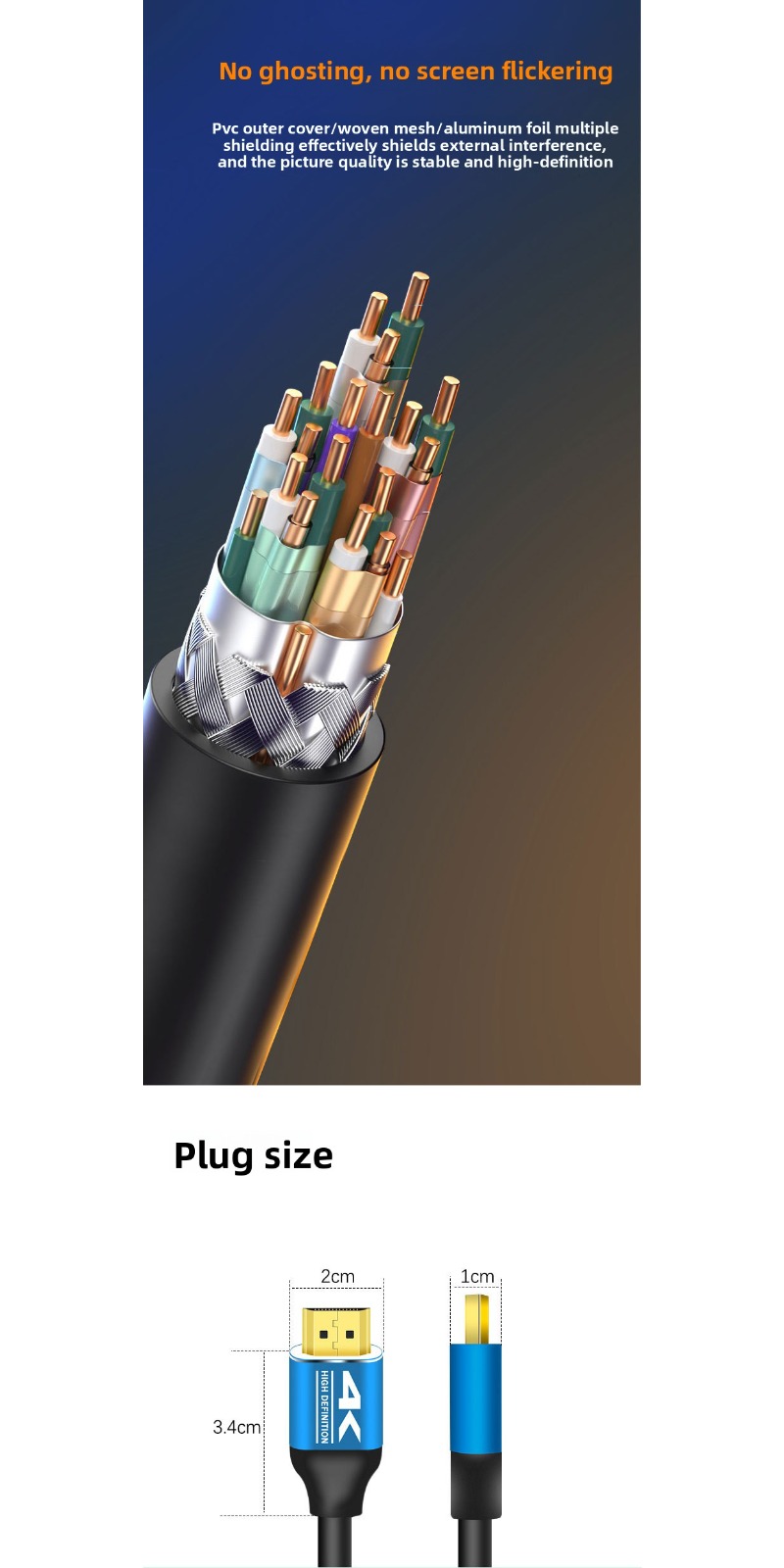 4K HDTV Kabl 2.0V Visoka Brzina Ultra HD HDR za Smart TV Box PS5 Xbox sa Pakovanjem u Boji, Kabl za uređaj za strimovanje,Izdržljivi konektor,Brza ožičenja,Ojačana zaštita,Pozlaćeni konektori,Visokobrzinski HDTV,HDMI 2.0 kabl,Igrači,Korisnici pametnih TV-a