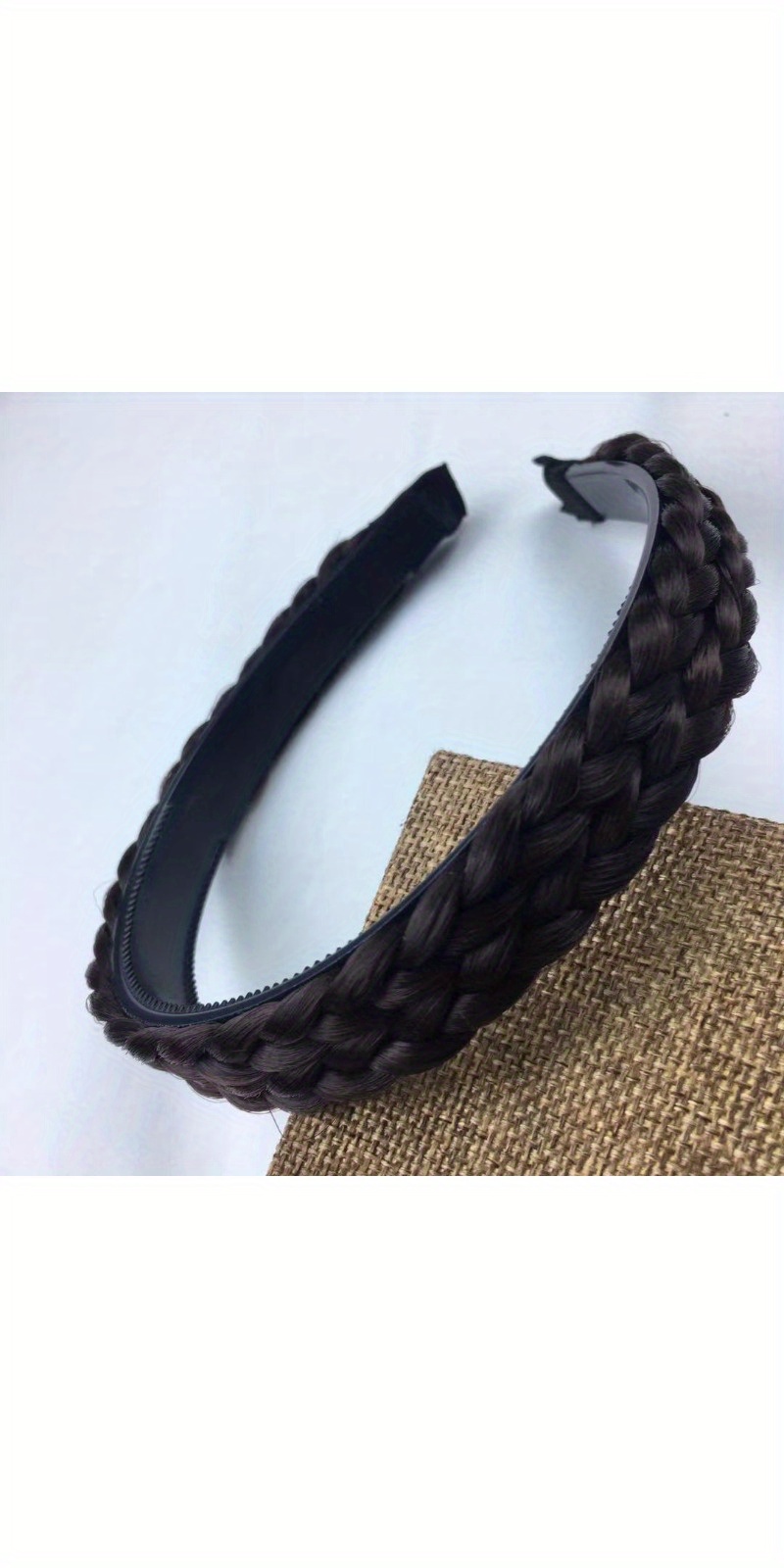 Korejski Nakit Uvrnuta Pletenica sa Zupcima Neklizajuća Traka za Kosu | Široka Ivica Pritisni Ukosnica za Kosu za Odrasle Žene, Plastični Materijal