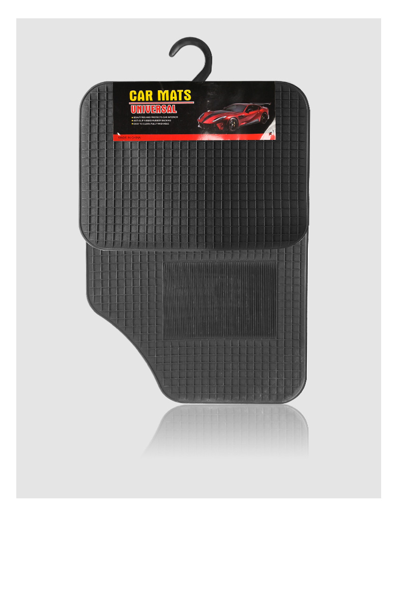 4 komada univerzalnih podnih prostirki za automobile - izdržljive PVC, neklizajuće i lako za čišćenje, pogodne za limuzine i SUV vozila, za sve sezone: proleće, leto, jesen i zima