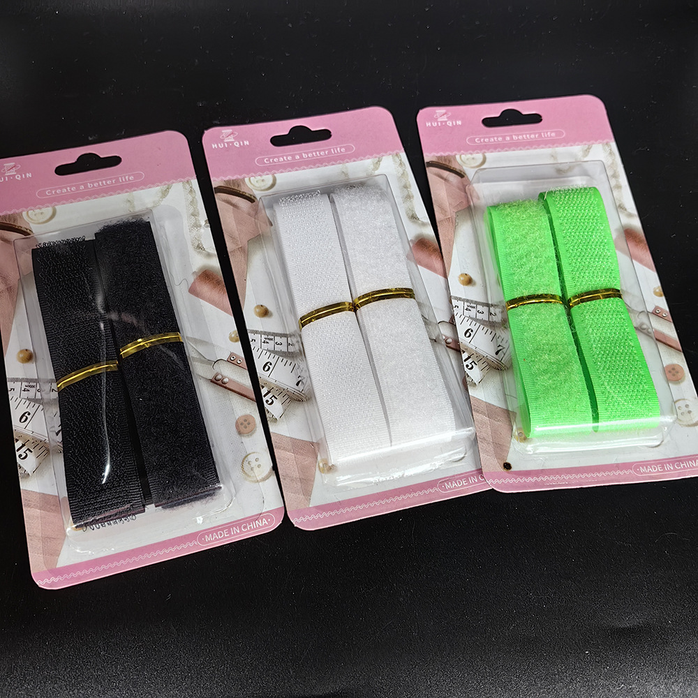 Crno-bela traka sa kukicama i petljama za dečje cipele – samolepljive trake za zamenu, izdržljive i mogu se prati