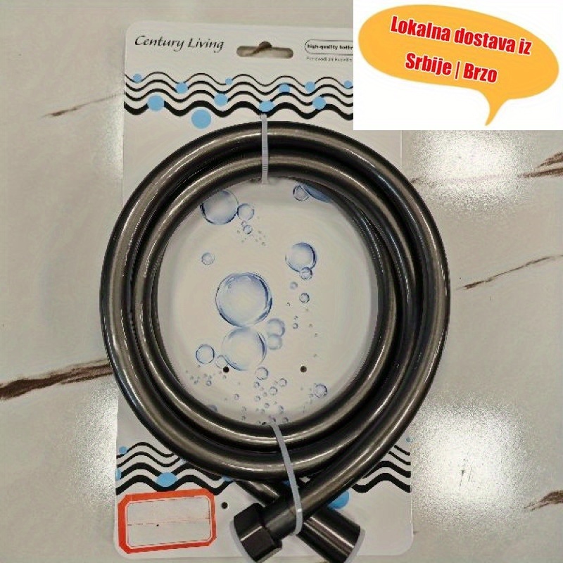 Izdržljivo crevo dizajnirano za sisteme za tuširanje, sa sigurnim ulazom za tuš glavu i svestranim crevom za toplu vodu sa četiri tačke spajanja