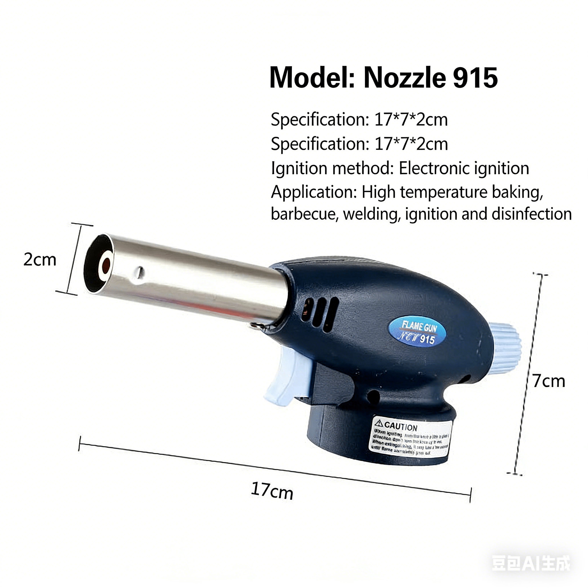 Spoljni višenamenski bacač plamena u obliku karte za zavarivanje, roštiljanje, sagorevanje ćumura, pečenje svinjske dlake i predmete za košnice