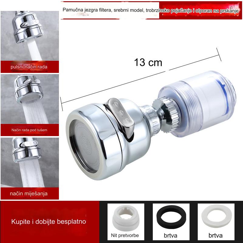 Podesivi produžetak za slavinu sa zaštitom od prskanja i filterom za vodu - Dodatak za kupanje, laka instalacija za kadu i tuš (Plastična pomagala za kupanje)