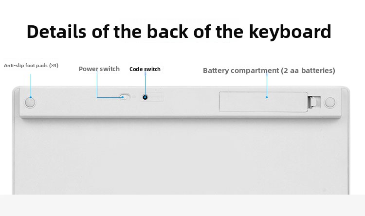 Tastatura za iPad, Mac, iOS i Android tablete/pametne telefone - QWERTY tipkanje sa tihim prekidačima, kompatibilna sa pametnim telefonima, tabletima, e-čitačima i pametnim uređajima (bez potrebe za dodatnim softverom) - Kompatibilna sa iPad Pro/Air