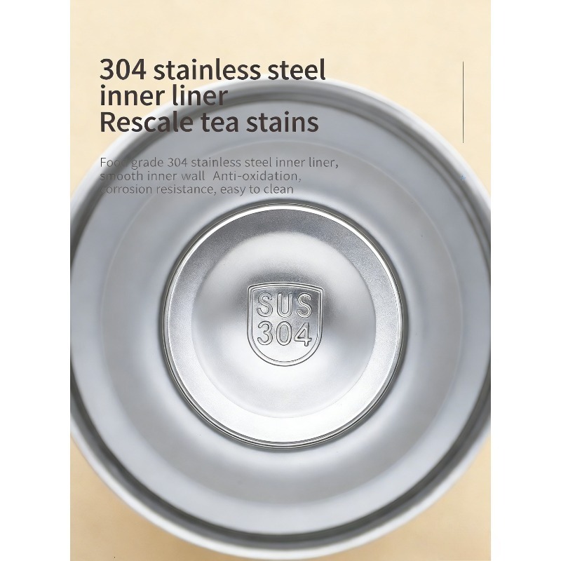 304 Vakuumski termo šolja od nerđajućeg čelika | Putna šolja za tople napitke, ledene pića, putovanja na posao i upotrebu na otvorenom, kapacitet 1L, mat završnica