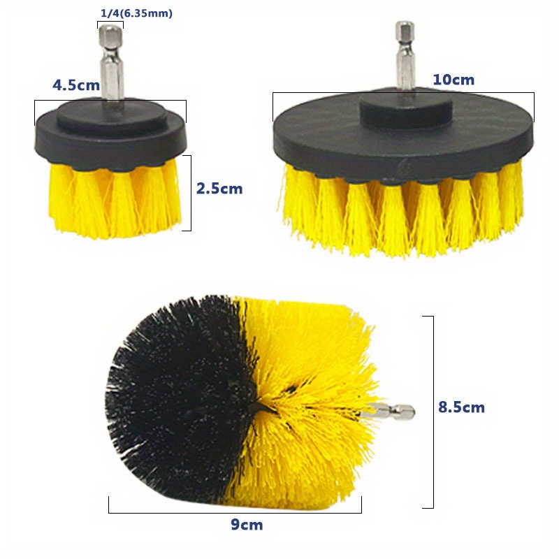 Set električnih glava četke za čišćenje za kuću i auto, uključujući glave četke za bušilicu