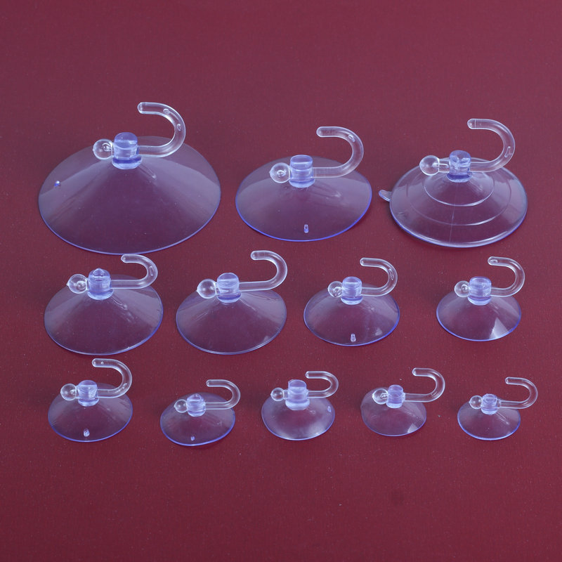 Prozirna vakuum kuka sa vakuumskom čašom | Vakuum kuka za kupatilo, kuhinju, pločice, plastična vakuum kuka, PVC perforirana staklena vakuum kuka, montaža na zid, ekletska stil, višenamenske kuke