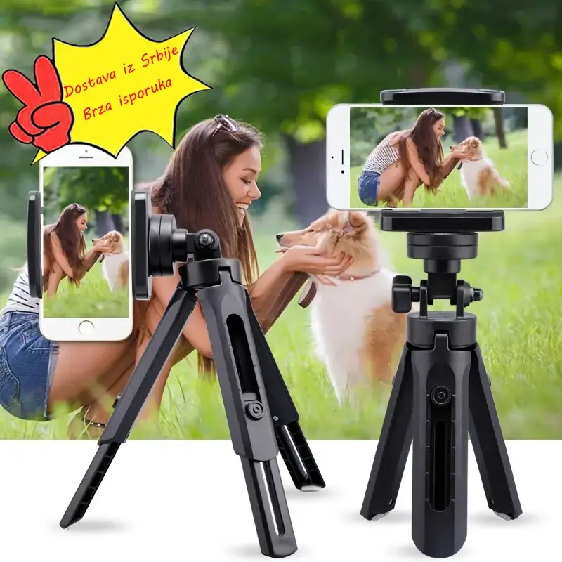 1 kom. Fleksibilni držač za telefon, mali mini gumirani stalak za iPhone - Kompatibilan sa snimanjem fotografija i videa