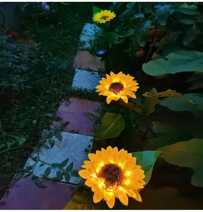 Sunflower Spoljne LED Svetiljke - Plug-and-Play Baštenske Svetiljke, Izdržljiva Plastika za Jednostavnu Montažu, za Dvorište, Stazu, Pristupni Put (Bez Potrebe za Ožičenjem)