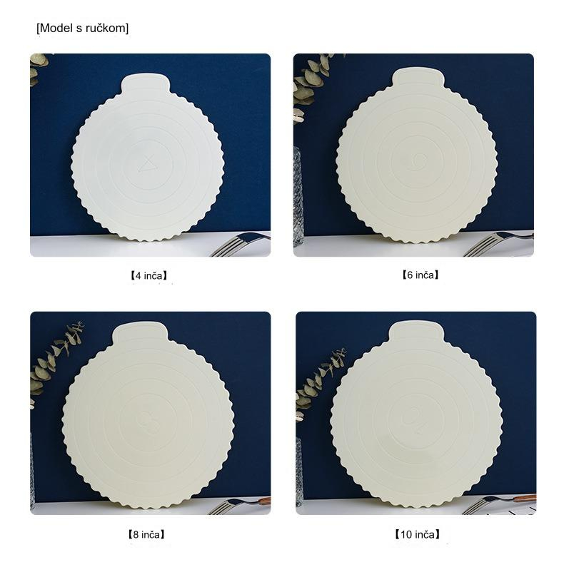 Višekratna podloga za torte za rođendanske torte | Zadebljana plastična tacna sa uklonjivom podlogom za tortu