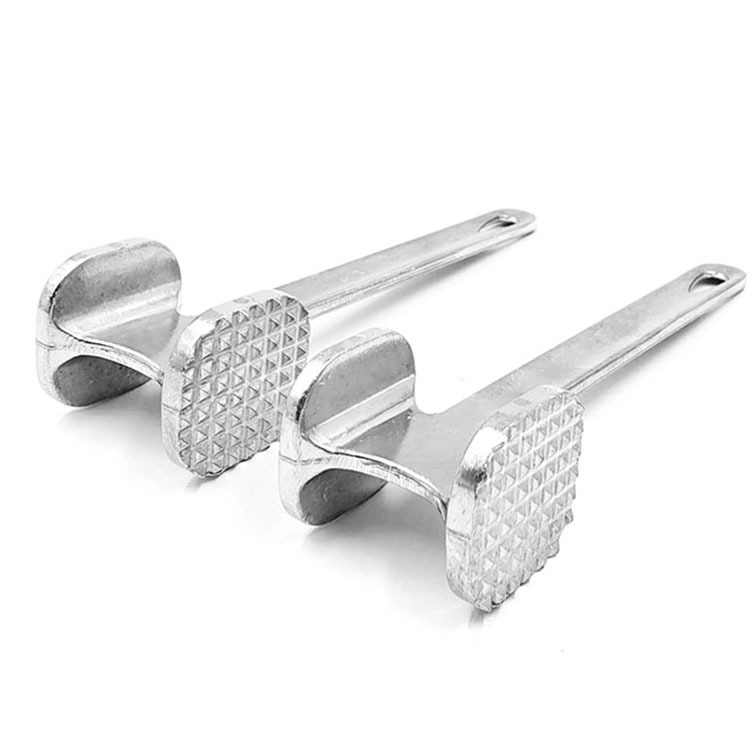 Teški 301 Nerđajući Čelik Mješalica za Meso - Dvostrana Mješalica za Stek sa Čekićem za Govedinu, Piletinu - Teški Metalni Mesar (Kompatibilno sa Mesom)